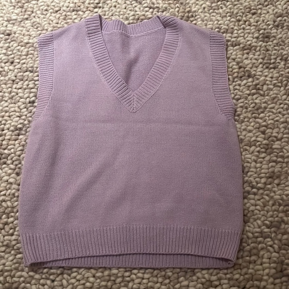 Lilac Soft Sweater Vest